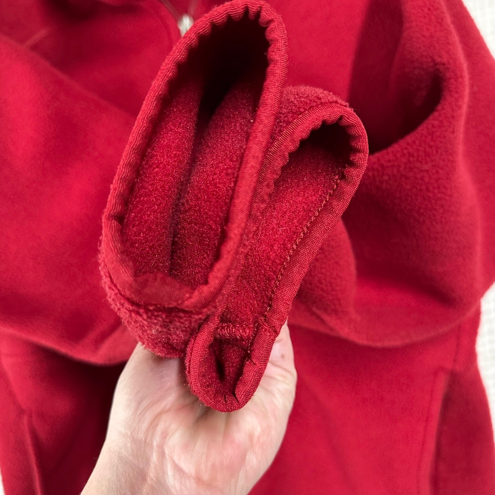 Patagonia Mens Synchilla Fleece Jacket Red Half Zip Pullover Pockets Mens XS thumbnail 6