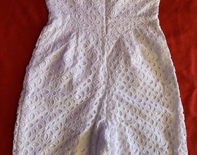 J. Crew Women's Kasana White Lace Eyelet Ruffled Jumpsuit Wide Leg Size 2