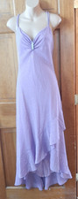 Lavender V-Neck Sleeveless Asymmetrical Hem Gown Size S Prom Bridesmaid Cruise