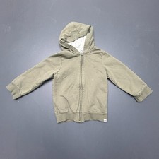 Honest Hoodie Girls 3T Green Fleece Zip Up Cozy Warm Organic Cotton Sweatshirt