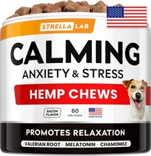 Advanced Calming Chews for Dogs - Hemp Chews and Melatonin - Anxiety Relief -...