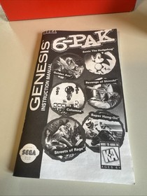 6-Pak (Sega Genesis, 1995). Tested. CIB. Clean Throughout!