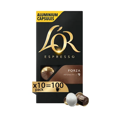 L'Or Caffè Espresso Forza 100 Capsule - Compatibili Nespresso®* original