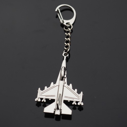 Fighter Jet F16 Metal Military Air Force Plane Keychain Clip On Cool Gift - Picture 4 of 6