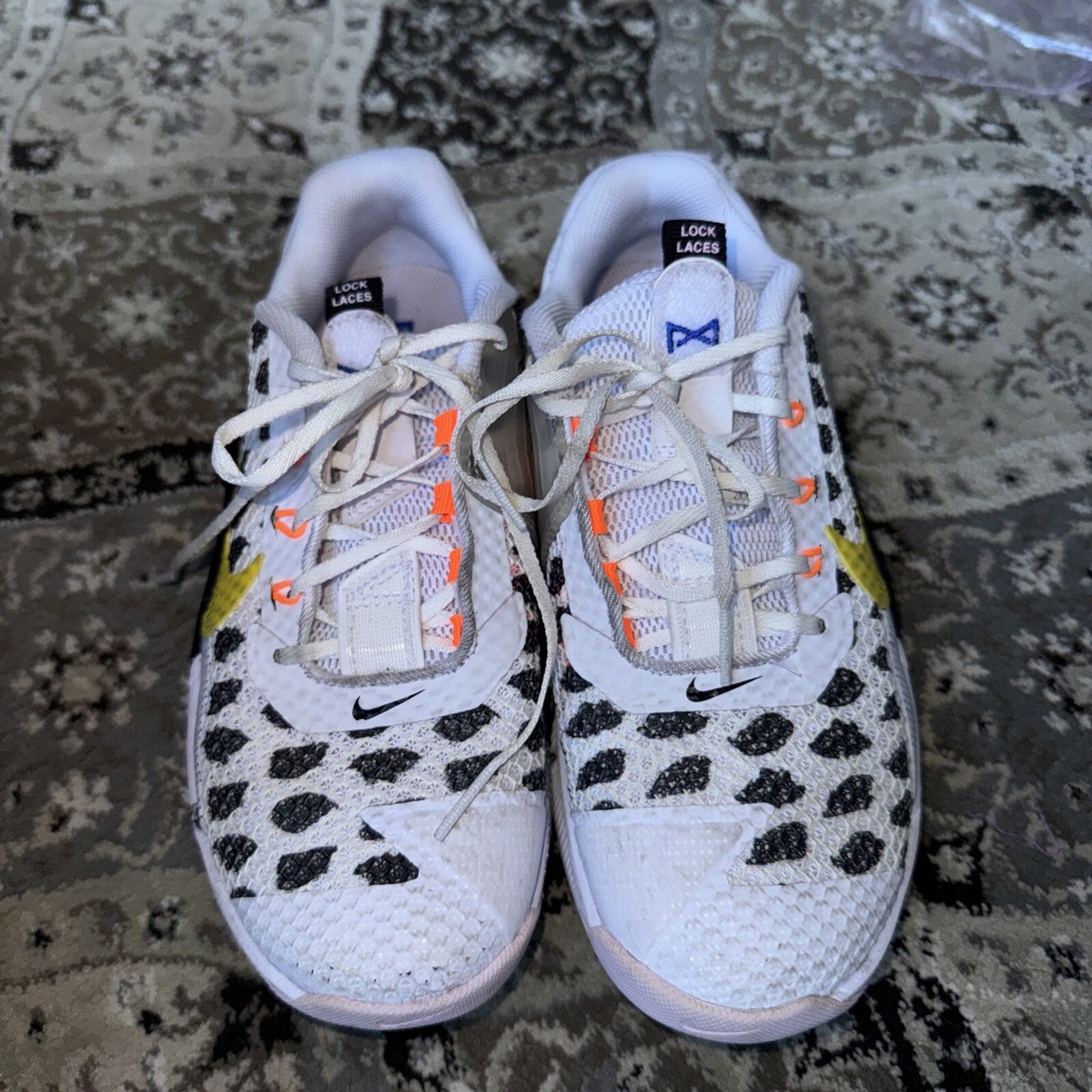 Nike Metcon Polka White Yellow Strike' Women's Shoes Size [DJ4312-074]