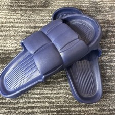 Womens 7.5/8 Cloud Slides Slippers Shower Shoes Nonslip Soft Sandal Blue New