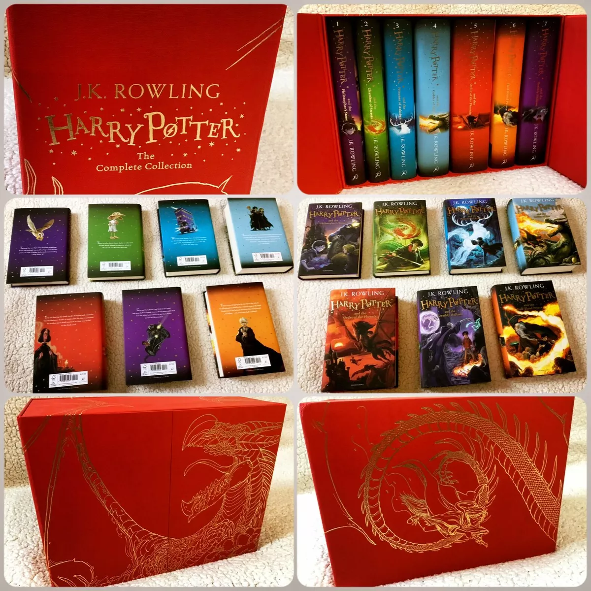 JK Rowling Harry Potter Kids Complete Series HardBack Edition Box