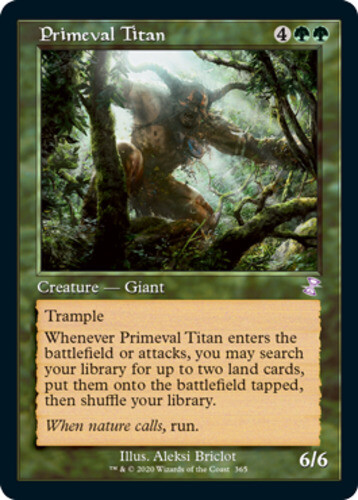 MTG-1x-NM-Mint, English-Primeval Titan-Time Spiral: Remastered
