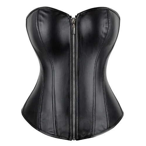 Women Corset Sexy Clubwear Bustier Overbust Women Zipper Waist Trainer Bustier - Picture 2 of 33
