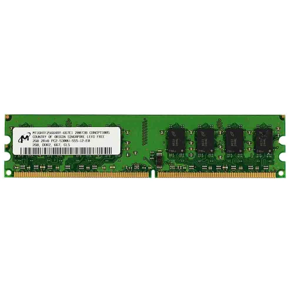Micron 4GB 2x 2GB PC2-5300U DDR2 667MHz 240Pin 2Rx8 DIMM SDRAM Desktop Memory - Image 4 of 4