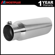 New 3 Inlet 4 Outlet 12 Long Stainless Steel Rolled-edge Diesel Exhaust Tip