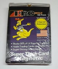 (5-Pack) Pro-Mold Magnetic One-Touch Trading Card Holder 180pt Super Thick Size