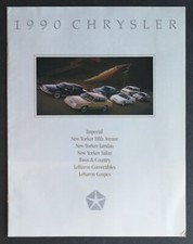 Vintage 1990 Chrysler Imperial New Yorker LeBaron Full Color Brochure 323 B