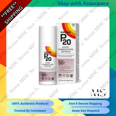 RIEMANN P20 Hyper-Pigmentation Defence Face Light Cream SPF50+ ,50g - New