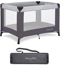 Dream On Me Nest Portable Play Yard With Carry Bag And Shoulder Strap, Grey