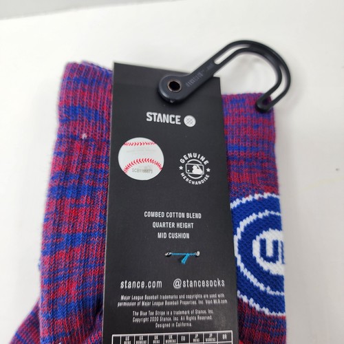 Stance MLB Chicago Cubs Twist Quarter Socks Baseball Men’s L 9-13 NEW - Picture 7 of 8
