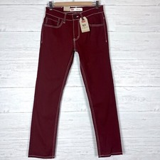 Levi s Boys 511 Jeans Size 16 28x28 Slim Stretch Burgundy