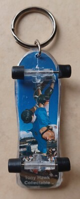 #ad RARE TONY HAWK NOS Vintage 80#x27;s Fingerboard Old School Skateboard Keychain $11.99