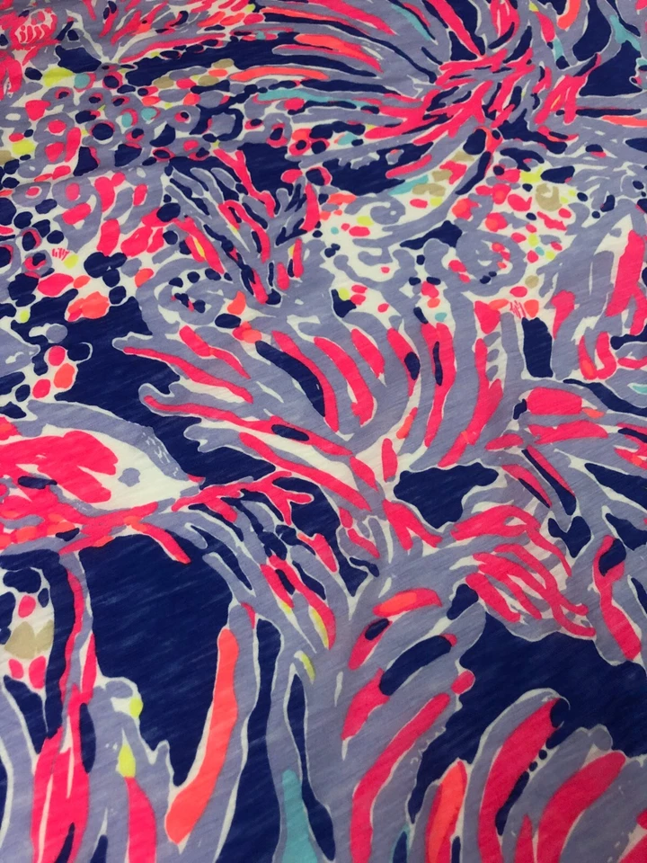 "Tela de algodón Lilly Pulitzer Shrimply Chic Slub - 36"x 60""" Foto 2 de 4