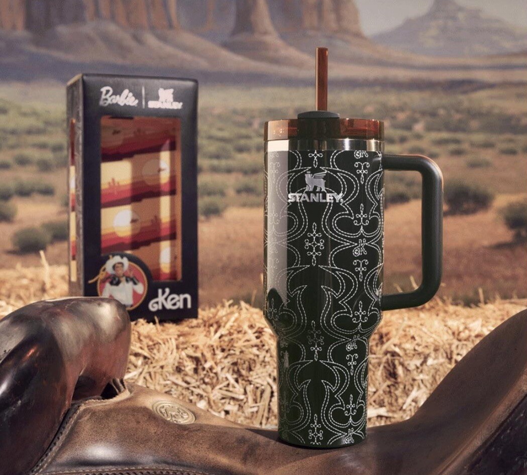 🔥 Barbie x Stanley Tumbler 80's Western Ken 40 oz Quencher