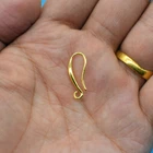 Wholesale Lot Beads Jewelry Findings 18K Gold Filled Pinch Ring Hook Earrings