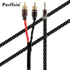 Gold Plated 3.5mm Male Jack to Dual RCA Male Plug Audio Splitter Y Adapter Cable