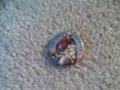 Vintage 1950s The Lone Ranger Tin Pin Back 1 1/4