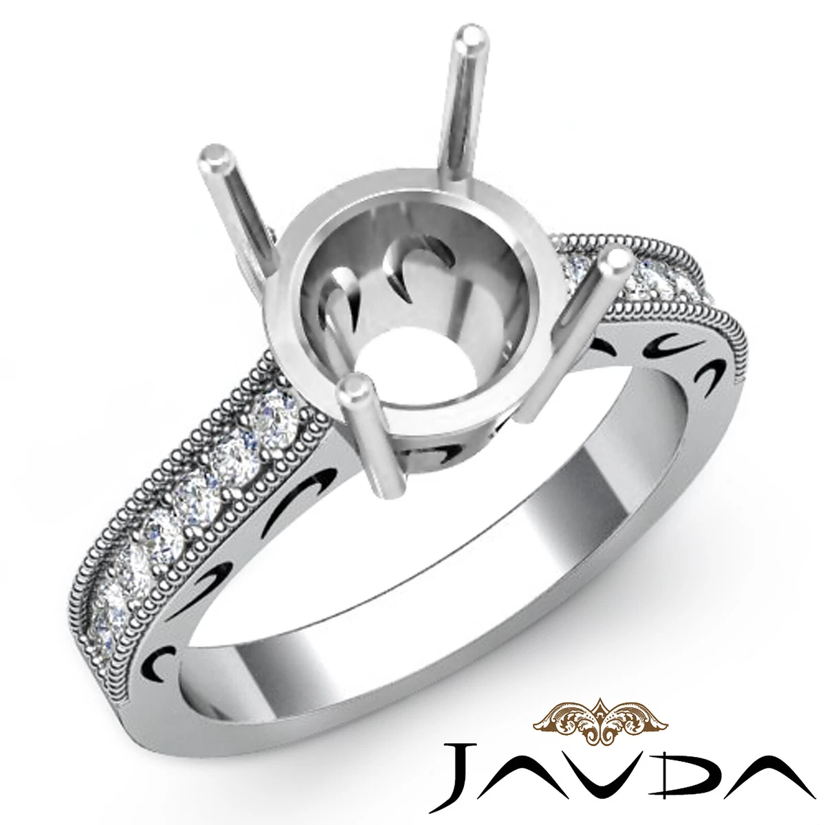 Semi mounts for round best sale diamonds