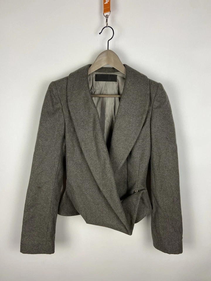 Chaqueta Blazer HAIDER ACKERMANN Asimétrica Lana Gris Mujer Lujo Talla 38 Foto 2 de 4