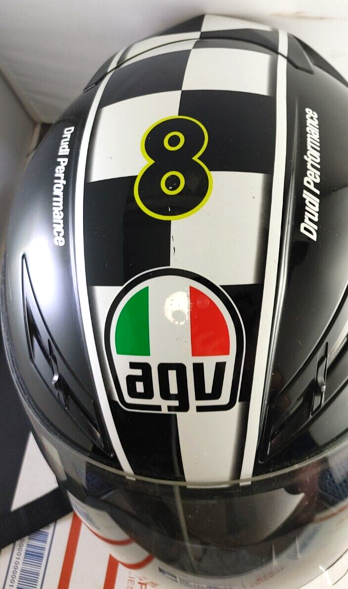 agv k3 celebr8 helmet AGV K-3 #46 Valentino Rossi Racing Motorcycle Helmet Full Face Size Large L  DOT