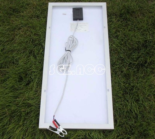 20W 12V solar panel solar module W/ 3A solar controller & battery clips camping - Picture 3 of 5