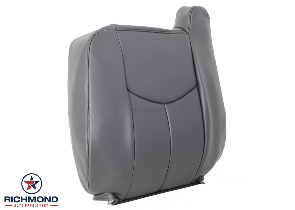 Camión de trabajo Chevy Silverado 2003-2007 - cubierta de asiento de vinilo con respaldo inclinado para conductor gris oscuro Foto 2 de 4