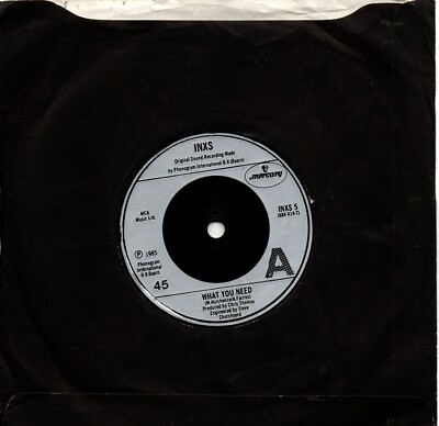 INXS:What you need/Sweet as sin:UK Mercury:1985
