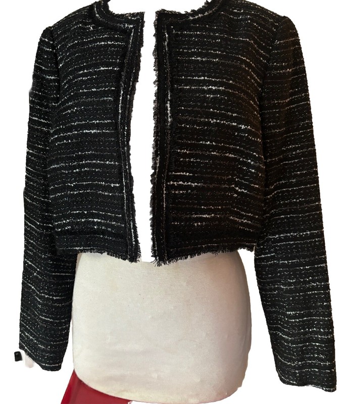 Teri Jon light weight  tweed Crop Open Jacket ( Size 14  )