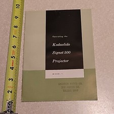 KODASLIDE SIGNET 500 PROJECTOR MODEL 1 MANUAL RARE OLD VINTAGE 4