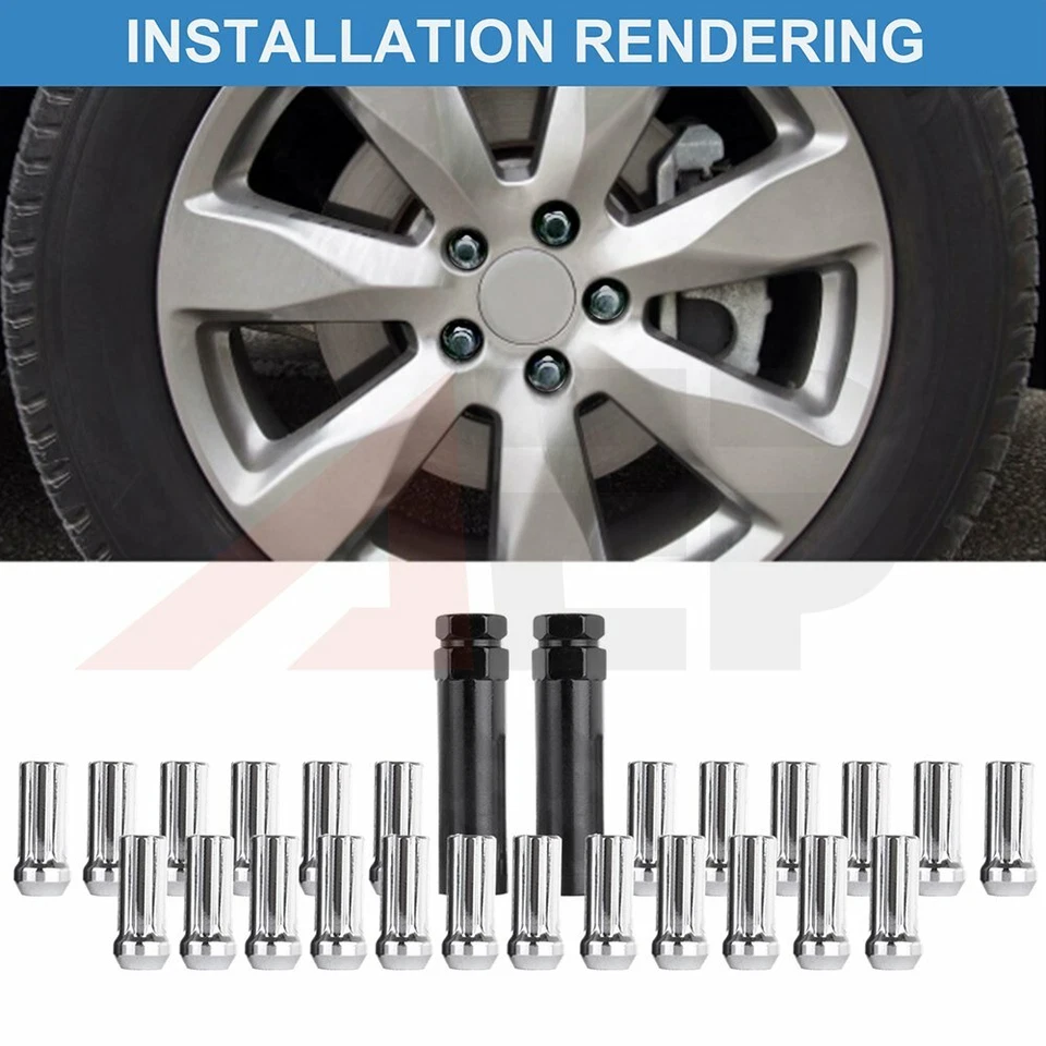 Juego de 32 tuercas M14x1.5 cromadas 7 spline + 2 llaves para Honda Odyssey Hummer H2 Foto 3 de 4