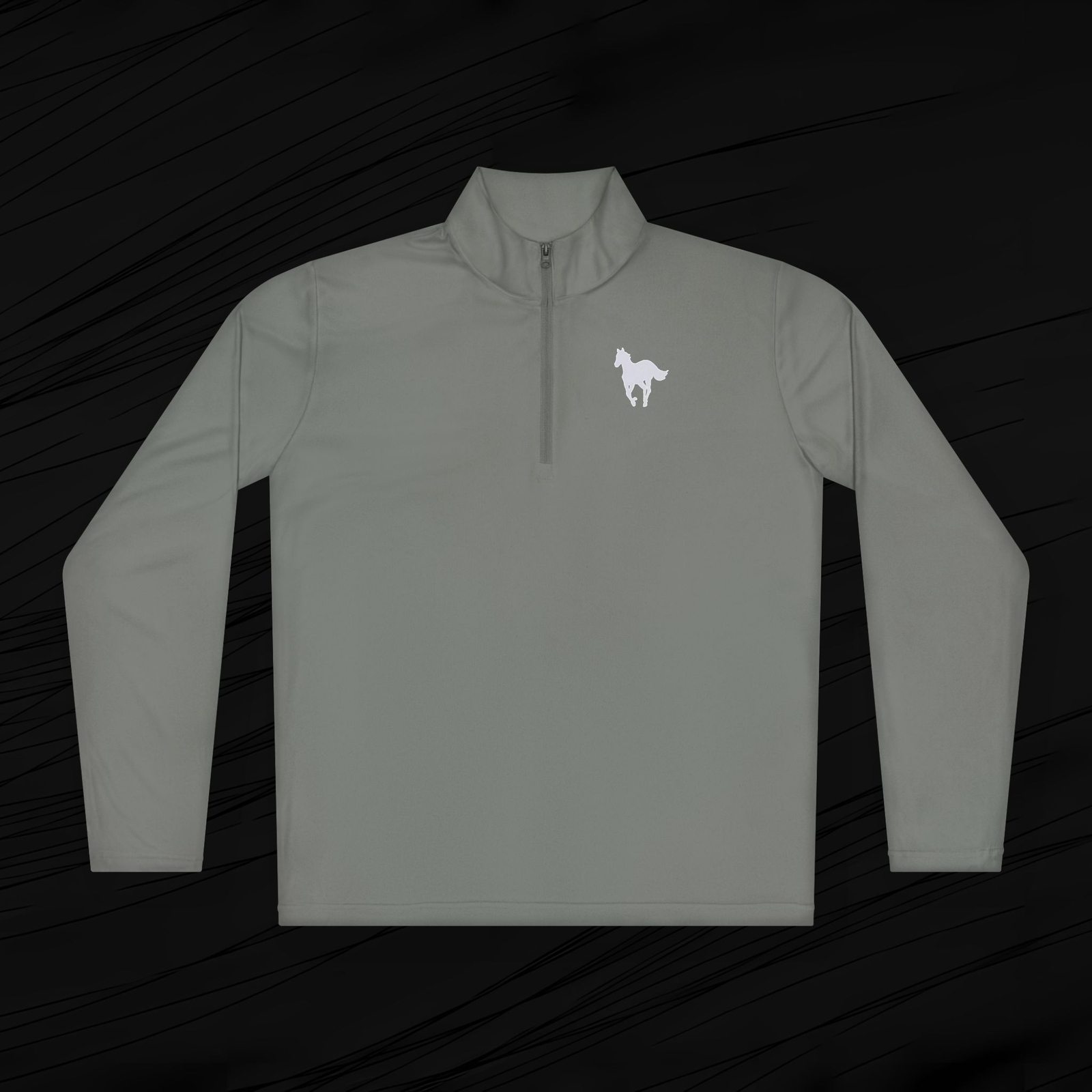 Felpa pullover Deftones bianca pony felpa unisex con cappuccio e zip a quarto