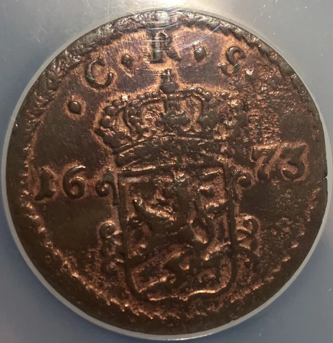 Sweden. Rare 1673 Rose Ore. NGC AU Details.  KM#264. Very high CV. 