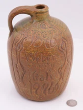 POTTERY JUG 100 YEAR WEBER COUNTY UT ( 1896 - 1996 ) LOCAL ARTIST ANDREW WATSON
