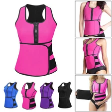 Womens Neoprene Waist Trainer Corset Sweat Belly Belt Vest Slimming Shapewear US