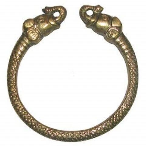 Pulsera Gaja Elefante 100% Latón Puro Para Grueso Ajustable Tamaño Libre Kada Foto 4 de 4