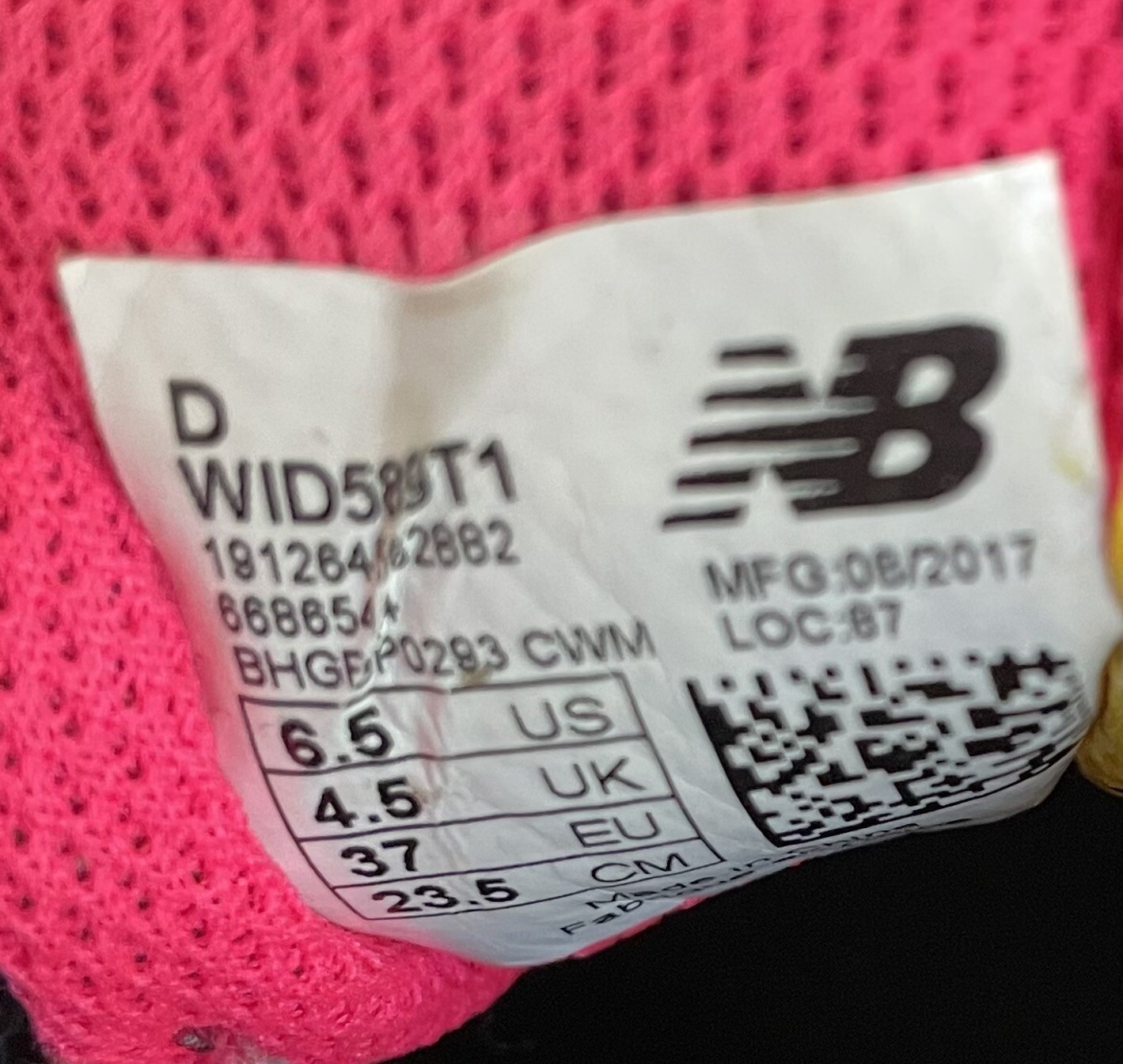 New Balance Women's Sz 6.5 Composite Toe 589 V1  Gray & Pink Sneakers Shoes thumbnail 14