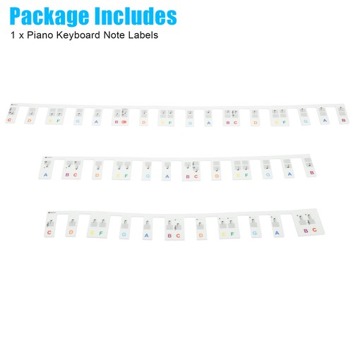 Removable Silicone Piano Keyboard Note Labels 88-Keys Reusable Piano Stickers - Picture 9 of 9