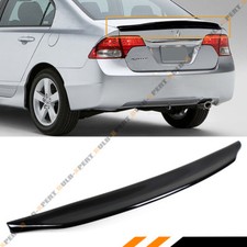 For 06-11 Honda Civic 4dr Sedan Glossy Blk Jdm Duck Tail Duckbill Trunk Spoiler