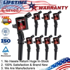 8 Ignition Coil Curved For Ford F-150 XL F250 F550 FD503  4.6L 5.4L Triton DG508