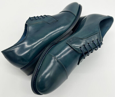PAUL SMITH OCEAN BLUE LEATHER FORMAL SHOES BRAND NEW BOX RARE UK8 EU42 US9