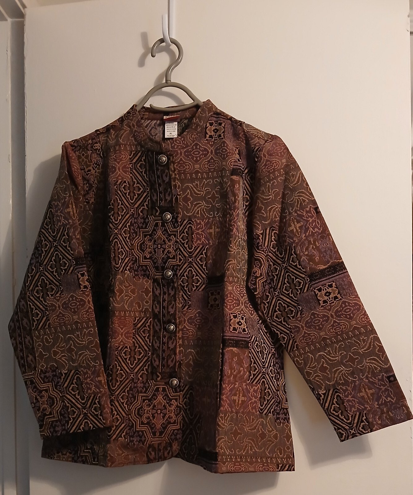 Tudor Court by Haband Vintage Jacket /Blazer women size XL. Tapestry, unique.