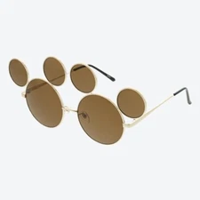 Japan Tokyo Disney Resort Fashion Sunglasses Mickey Metallic Brown 【US STOCK】