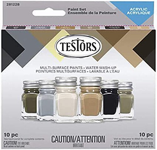 Testors Camouflage Paint Set - Hobby and Model Paint Set - #281228