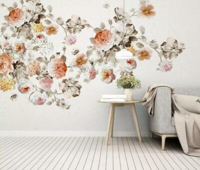 3D Pink Flower Branch 36139NA Wallpaper Wall Murals Removable Wallpaper Fay